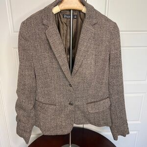 New York & Company Brown Tweed Blazer